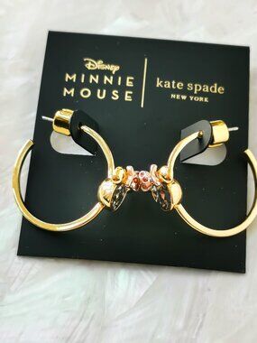 Kate Spade • Minnie Mouse Gold Hoop Earrings